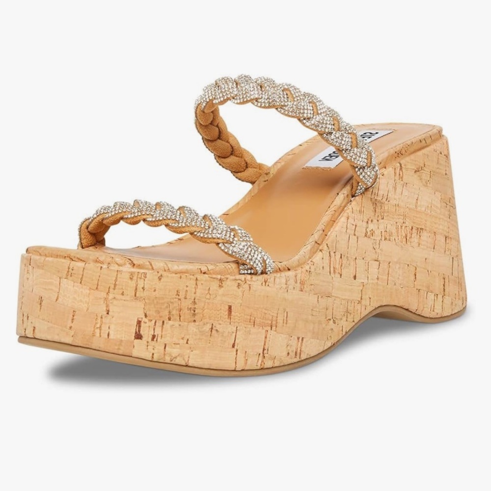 Steve Madden Sandals Danya Rhinestone Embellished Wedges